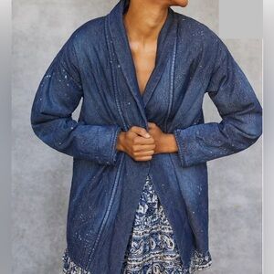 PILCRO Denim Kimono Style Chore Jacket Size Small
